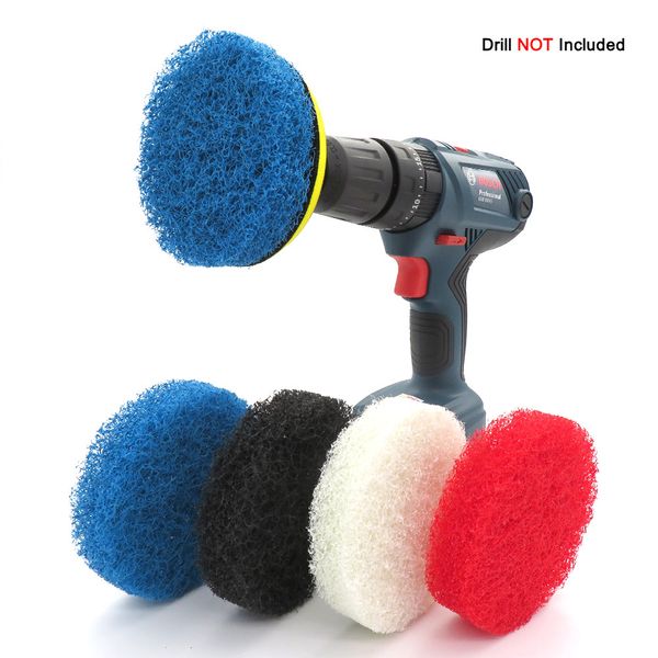 

4 inch 100mm hand drill self-adhesive blue scouring pad polishing and polishing rust cloth leather chores cleaning brush