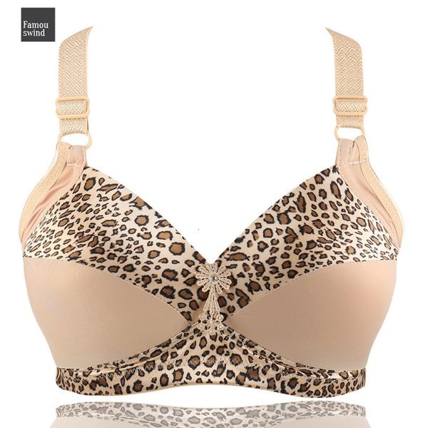 

для женщин плюс размер бюстгальтера леопарда печати проводные free бюстгальтеры push up пристреливается brassiere кубок thin нижнее белье 44, Red;black