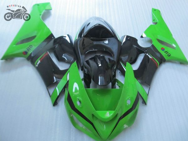 Carenatura cinese di alta qualità per Kawasaki Ninja ZX6R 2005 2006 ZX 6R 05 06 set carenature carrozzeria aftermarket verde nero