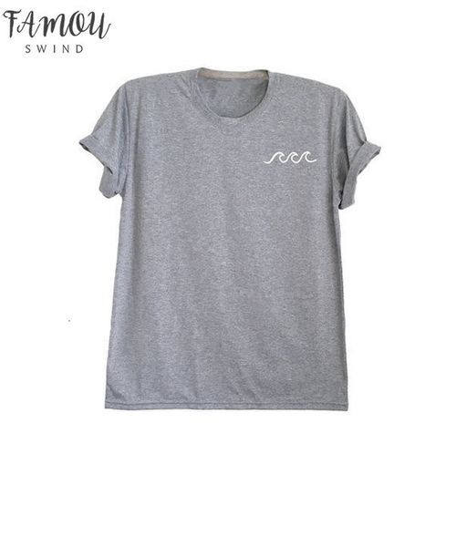 

2020 new fashion women t shirts special tshirt drop shiping wave shirt short ocean c864x drop shipping good quality, White