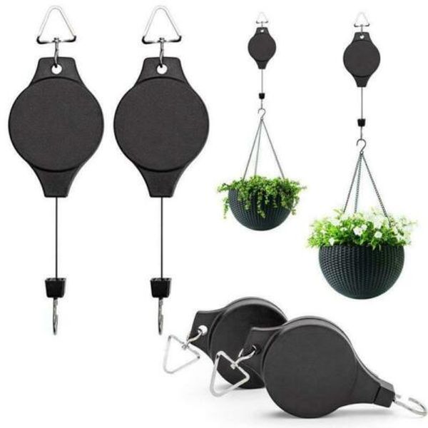 

creative plant pulley retractable hanger hanging planter flower basket hook pot hooks home rope bird cage hook