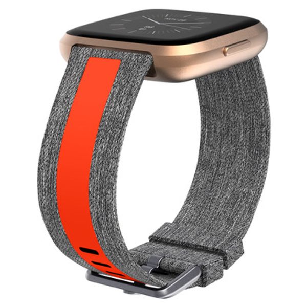 

durable canvas wrist band strap for fitbit versa/ versa 2/ versa lite smartwatch replacement sports bracelet watch strap bands