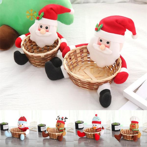 

5 styles new christmas decorations basket christmas fruit basket children large size gift boxes candy biscuits basket an2822