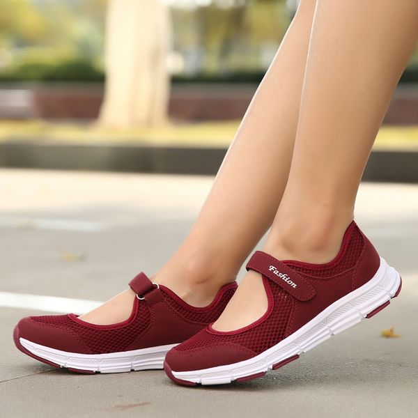 

women ladies summer fashion breathable mesh basket loafers slip on boat flats walking tenis casual female womens sneakers shoes, Black