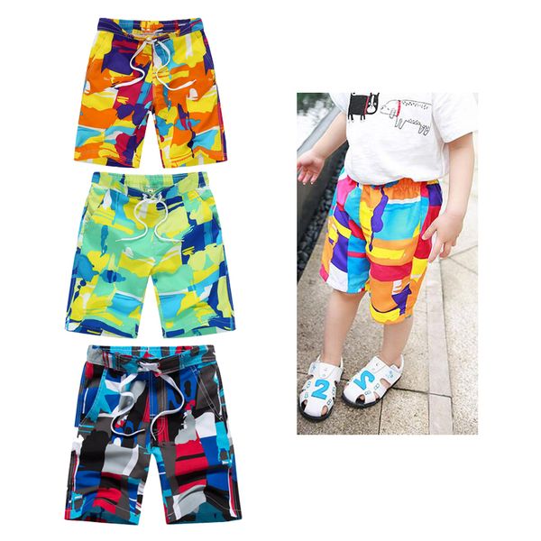 

9 color patchwork kids beach board shorts boys summer surf shorts knee-length short pants 7-8-9-10-11-12 years children clothing