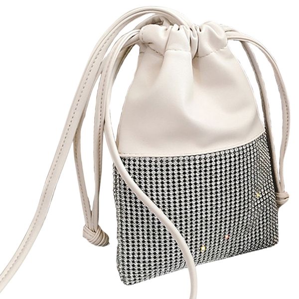 

absf new korean version of the wild bucket bag king bag flash diamond shoulder diagonal with a female white