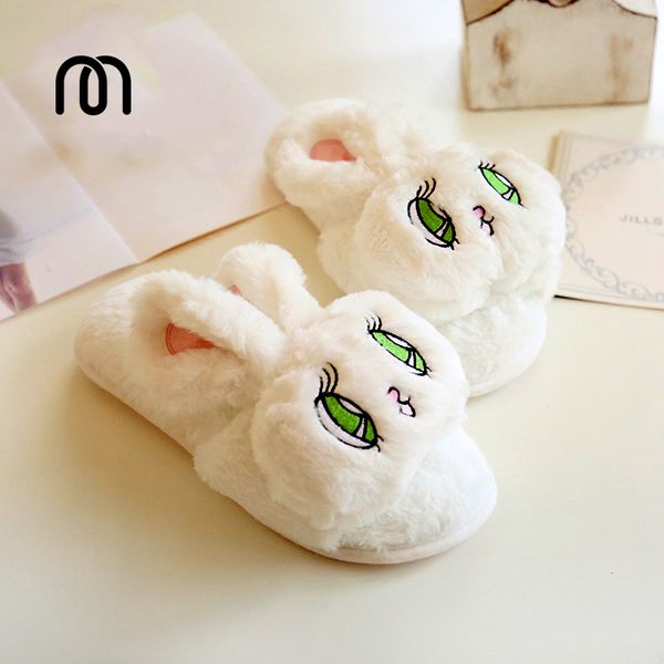 

millffy summer silky velvet fish mouth big eyes adorable slippers waterproof non-slip indoor home slippers, Black