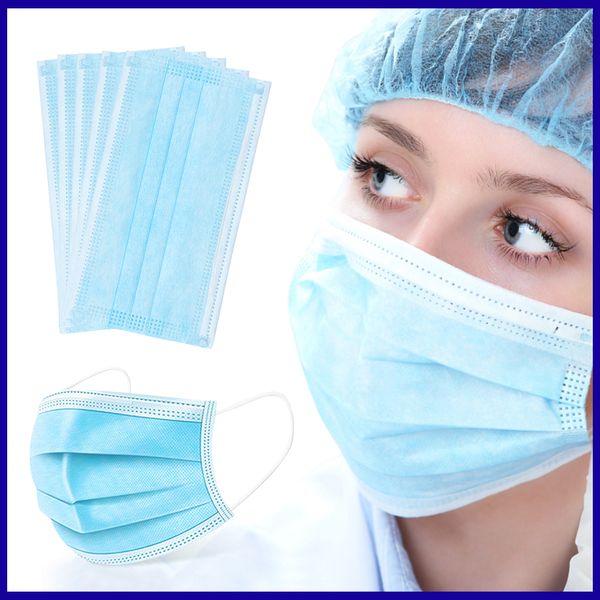 

new 3 layer disposable mask anti dust fog mouth muffle face masks anti bacteria face masks breathable mouth cover mascherine sale