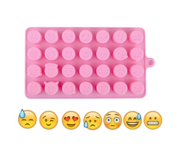 

1 PCS DIY Emoji QQ Cake Chocolate Cookies Ice Cube Soap Silicone Mold Tray Baking Mold Personality expression Ice mold