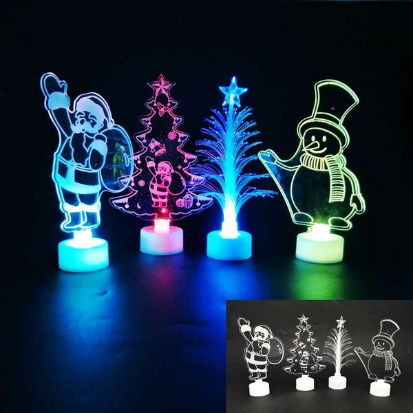 

led christmas night light cartoon acrylic lamps on table flashing night lights for santa claus christmas tree decoration gifts fa2371
