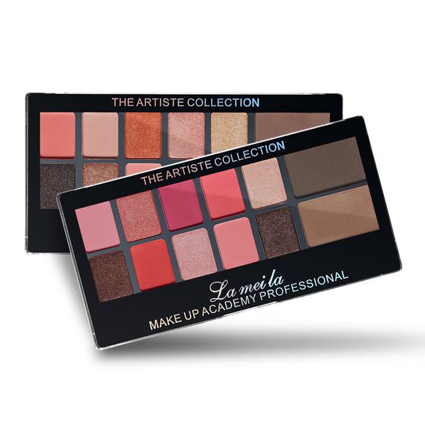 

beginner latin american eyeshadow tray 12-color matte pearl eyebrow for lazy people