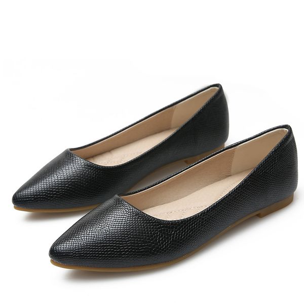 

women shoes female flats casual shoes fashion pointed toe ladies loafers comfortable moccasins breathable sapato feminino 2.5, Black