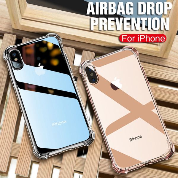 

ударопрочный силиконовый телефон чехол для iphone x xs max xr 6 6s 7 8 plus прозрачная защита задняя крышка на iphone 11 про max case