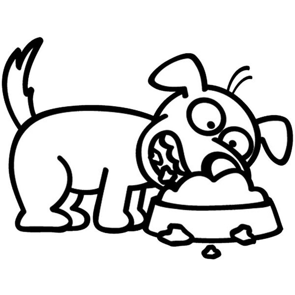 

17.3*13.1cm hungry puppy car stickers cartoon lovely pet dog vinyl decal car styling accessories