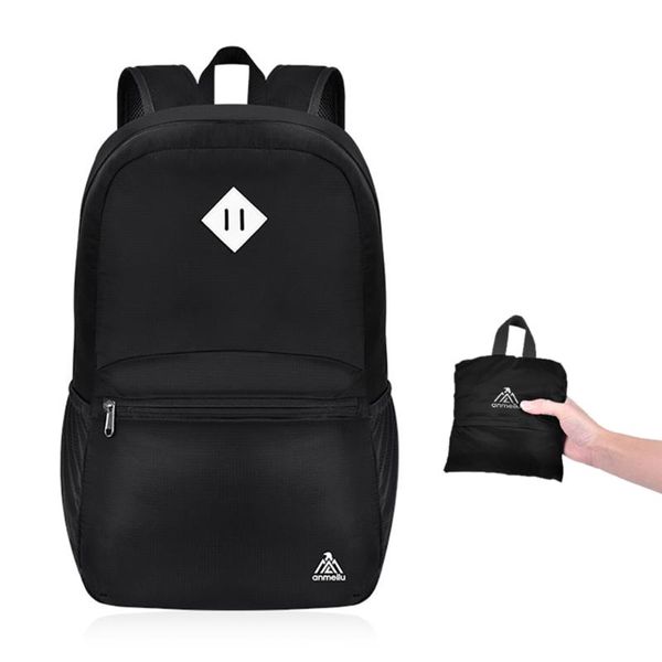 

15l super lightweight outdoor backpack camping hiking outing folding bag pack water resistant daypack gym bag