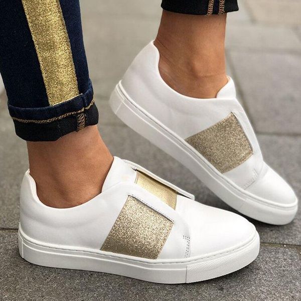

sequins fashion women flats shoes woman lady female slip loafers leather casual shoes zapatos de mujer 2019, Black