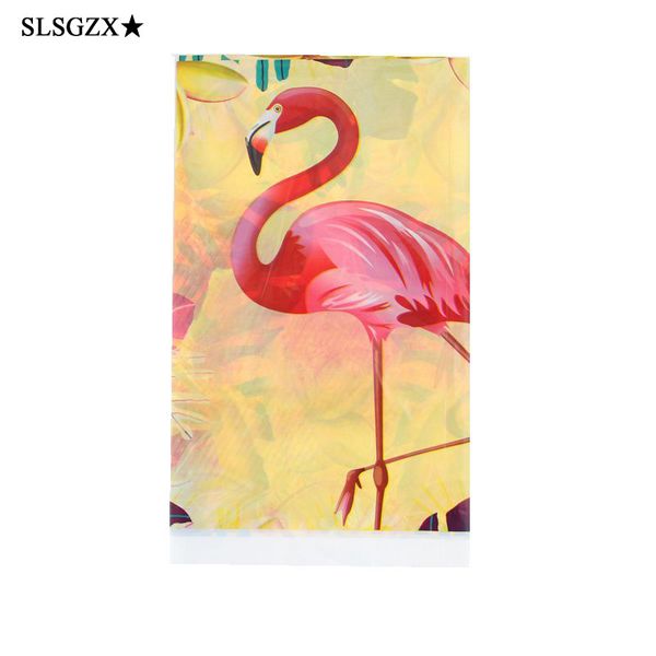 

108x180cm disposable tablecloth cartoon theme baby shower map kids birthday decor flamingos party plastic tablecover supplies