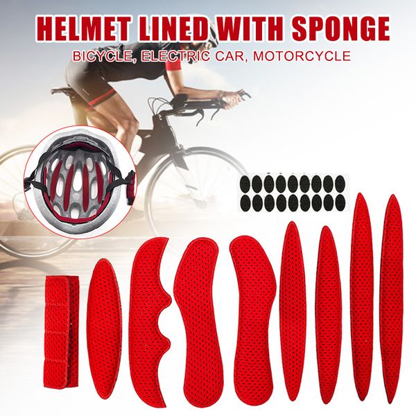 

cycle helmet foam pads padding kits for bicycle stick anti-collision lining sponge protection with viscose nj88