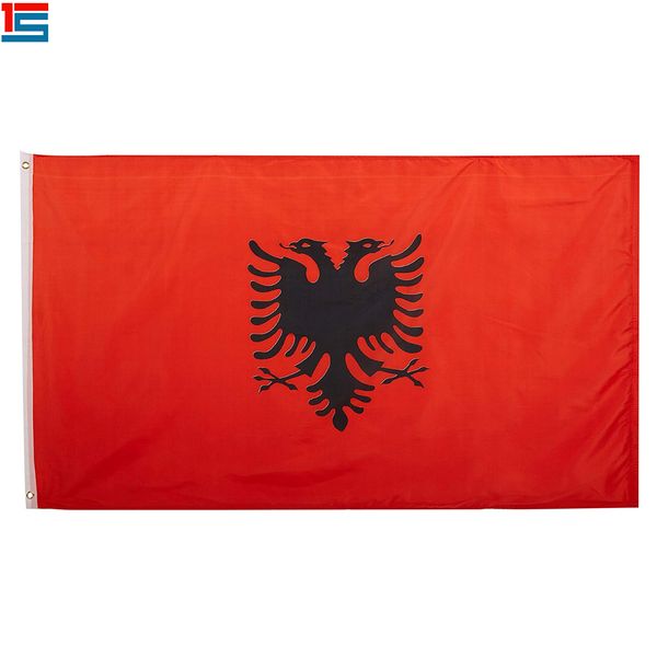 

digital printing albania flag 90 x 150 cm polyester national country flag banner with two grommets