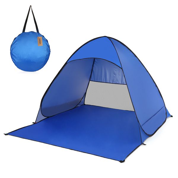 

lixada camping tent automatic instant up beach tent lightweight outdoor travel uv protection fishing sun shade awning
