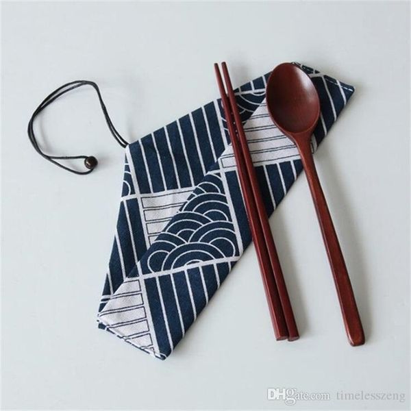 Японский стиль столовых приборов сумка для хранения Треугольник Flatware Организатор Chopstick Ложка Вилка Посуда Контейнер Аксессуары Полезная Kitchen Tool