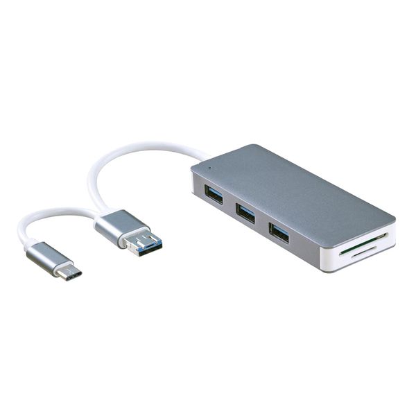 

multi-port usb 3.0 adapter, 3xusb 3,0 type-c, micro usb, td / чтения карт памяти sd