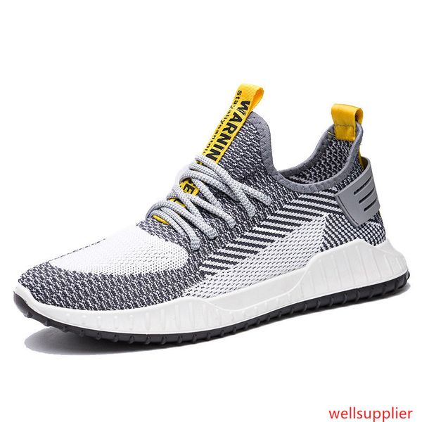 

новые мужчины дышащих кроссовок черной серого хаки мода мужских тренеры мужчины спортивная спортивные тапки размер 39-44 стиля 1