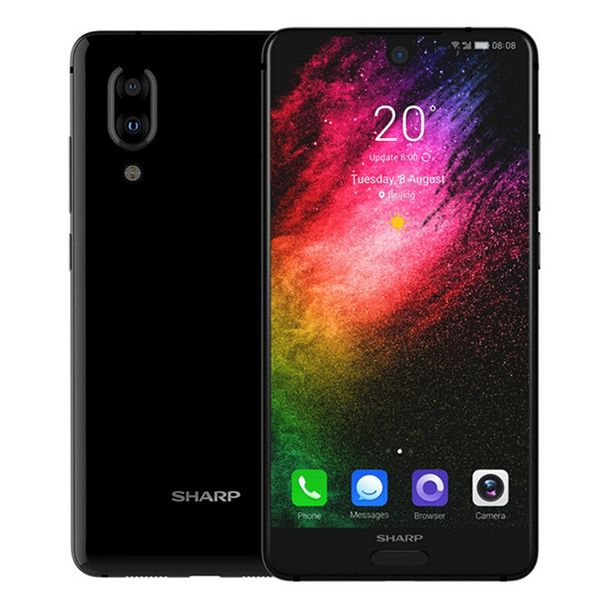 

original sharp aquos s2 4g lte cell phone 4gb ram 64gb rom snapdragon 630 octa core 5.5" full screen 12mp fingerprint id smart mobile p