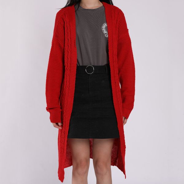 

2019 cardigan women sweater light weight casual coat autumn winter long knit cardigan loose long sleeve open stitch female f822, White