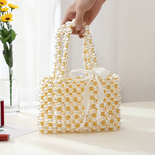 

pearl bag handmade vintage eva beaded fashion banquet party shoulder bag female 2020 wedding bags women's coin purse