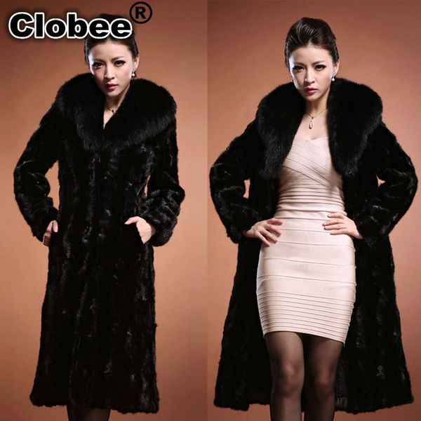 

furry 2019 winter women's faux fur coat artificial fur overcoat furry jacket femme plus size fake outwear, Black
