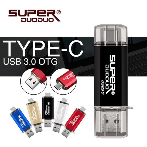 

Красочный USB 3.0 Type-C металлический USB флэш-накопитель Pendrive 16 ГБ 32 ГБ 64 ГБ 128 ГБ ключ USB