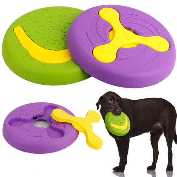 

dogs toys chews frisbee pet supplies dog flying discs creative pet toys playing training broken-resistant resistance bite multi-purpose 0115