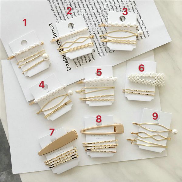 

gold and pearl hair clip barrette hairclip hairpins pearl white trendy hair clips parel bloem haarspelden dressing2020 sokjb