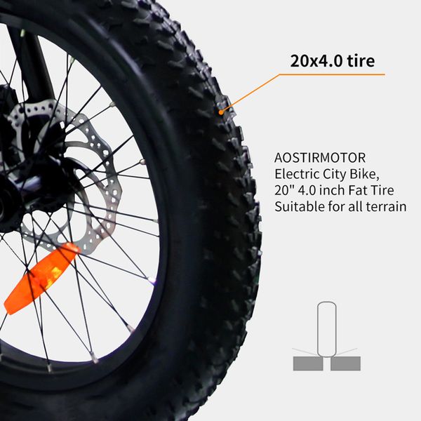 

aostirmotor electric bike folding fat tire electric bicycle beach cruiser ebike 500w 36v 13ah lithium battery e-bike us stock, Silver;blue