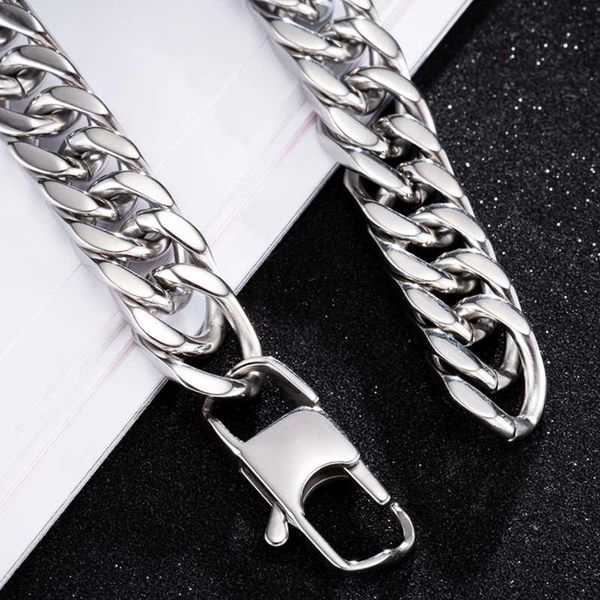 

gifts for male accessories wholesale men bracelet silver stainless steel chain on hand fashion big gold charm bracelet steampunk, Black