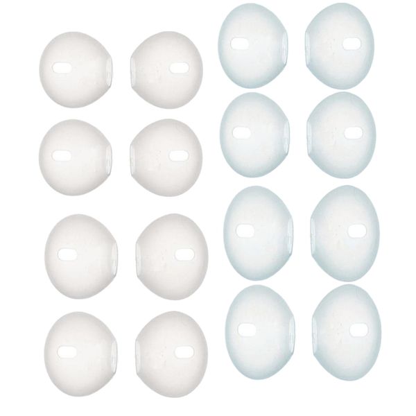 

16 pieces silicone earbuds tips covers replacement ear gels buds for