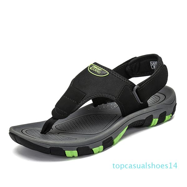 

outdoor beach sandals summer shoes men breathable slides flip flops anti-skid mules men's clogs casual shoes zapatos de hombre t14, Black