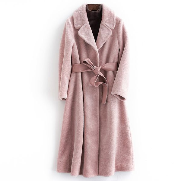 

yolanfairy genuine fur coat women autumn winter warm thick sheepshearing jackets 2019 lamb fur bf33564 mf569, Black