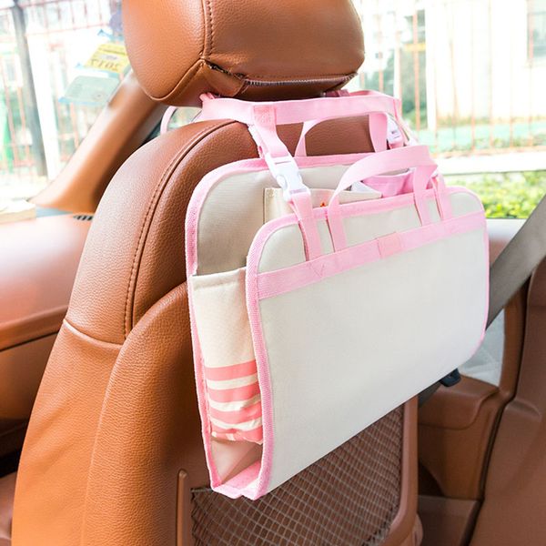 

universal car trunk storage bag organizer bottle cup holder phone tidying net mesh pocket back seat cover bags s55