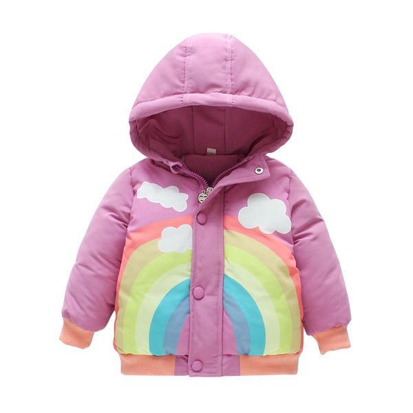

High quality children's clothing kids coat kids winter down jacket baby winter coat boys girls coat rainbow jacket clothes
