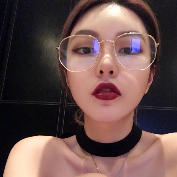 

zhou yangqing frame myopia plain myopia glasses frame ulzzang women's fashionable plain glasses, Silver