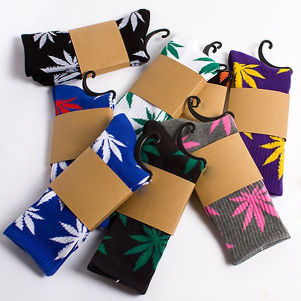 

plantlife cotton socks skateboard socks men's maple leaf sock hip-hop hosiery warm thick men women sport socks new arrival, Black