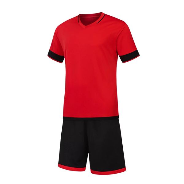 

оптовые настроенные мужчины футбол униформа мужских комплекты спортивных одежда, костюмы скидка дешевого мальчика футбол наборы топов с шорт, Black;red