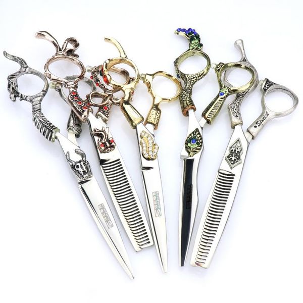

6 inch hairdressing barber shop scissors for women men japan 440c thining shears hair cutting haircut scissors set professional