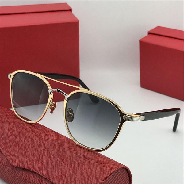 

new fashion design sunglasses 0012 retro round k gold frame trend avant-garde style protection eyewear with box, White;black