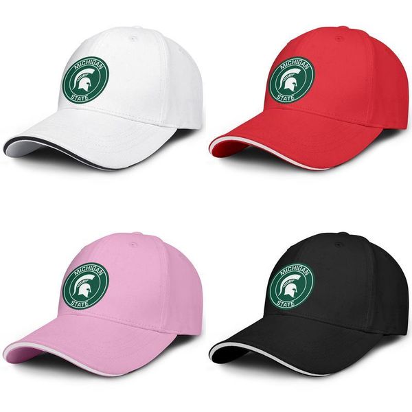 

michigan state spartans round logo truck driver adjustable sandwich hat design cool personalized cap spartans-3 spartans-4 basketball, Blue;gray