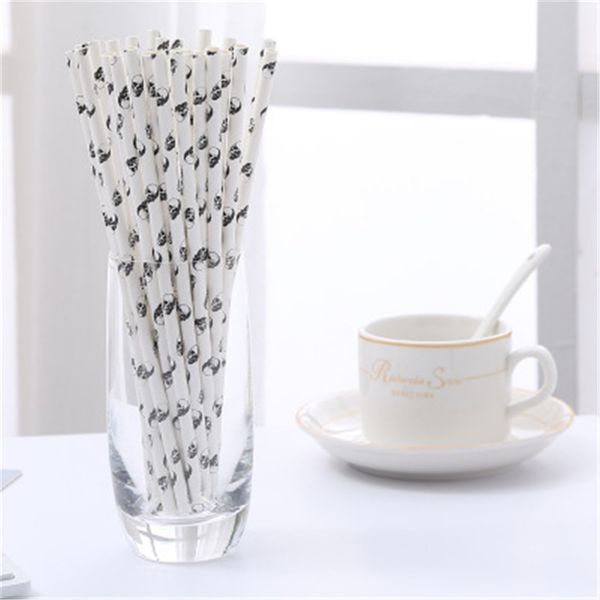 

2019 new colorful halloween paper straws for kids birthday party wedding decoration