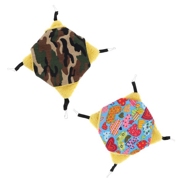 

2 pieces hamster bedding chinchilla hammock hamster house toys suitable for small animal squirrel chinchilla hamster rat
