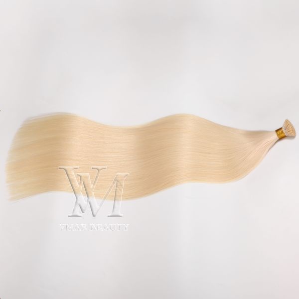 

vmae russian european hair #60 platinum blonde 125g 12" to 24" inch straight unprocessed virgin i tip human hair extensions, Black